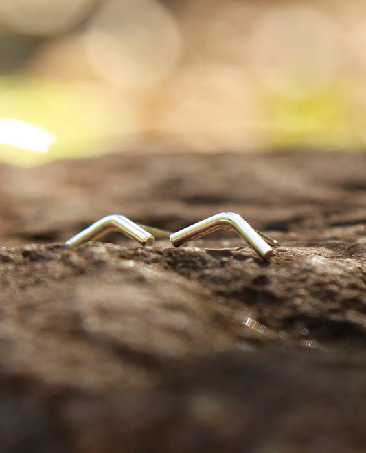 mountain earrings | solid silver