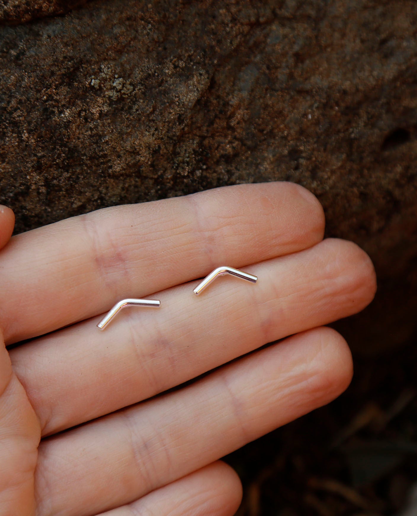 mountain earrings | solid silver
