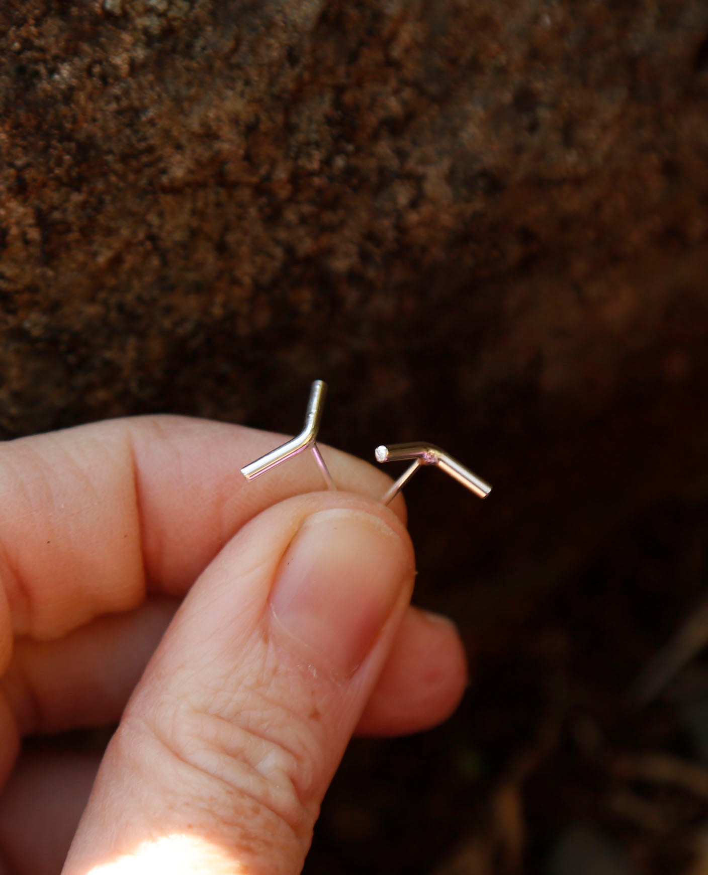 mountain earrings | solid silver