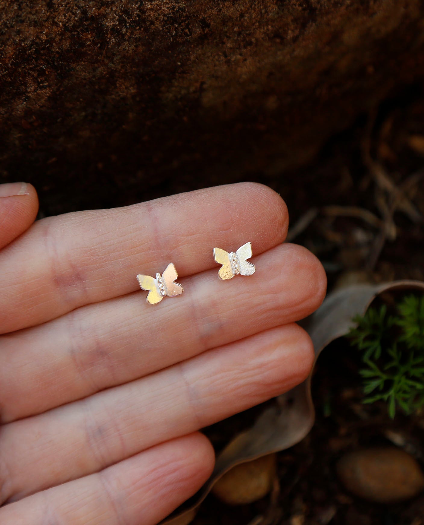 butterfly earrings | solid silver