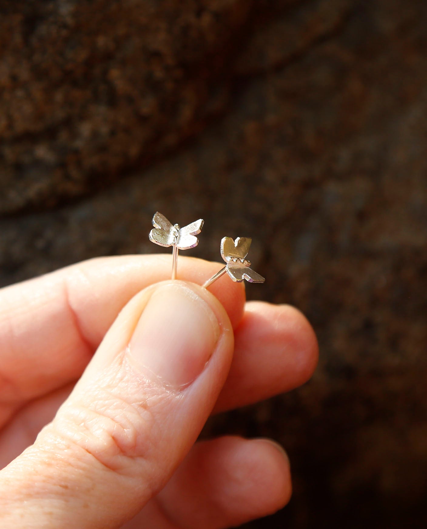 butterfly earrings | solid silver