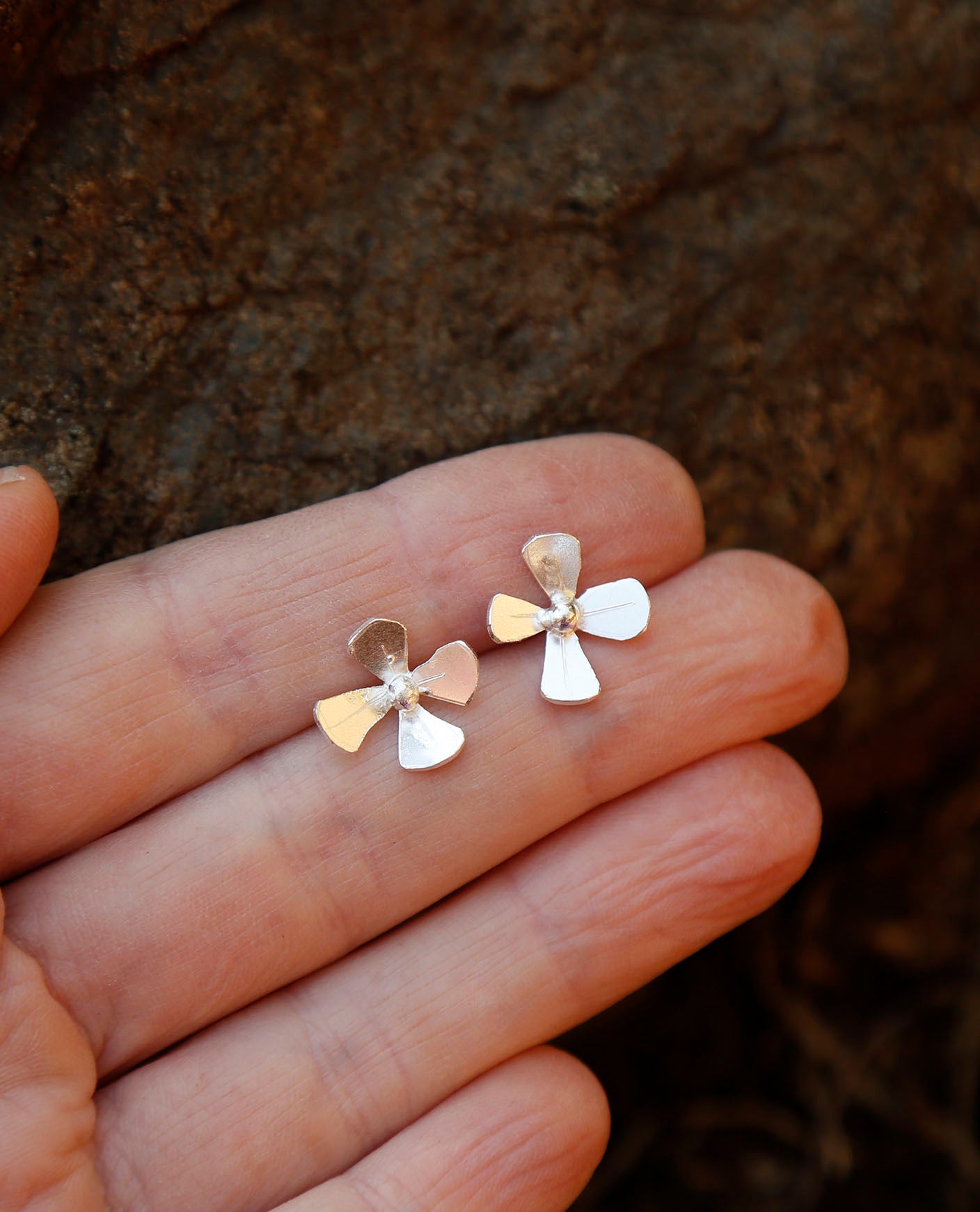 daisy earrings | solid silver