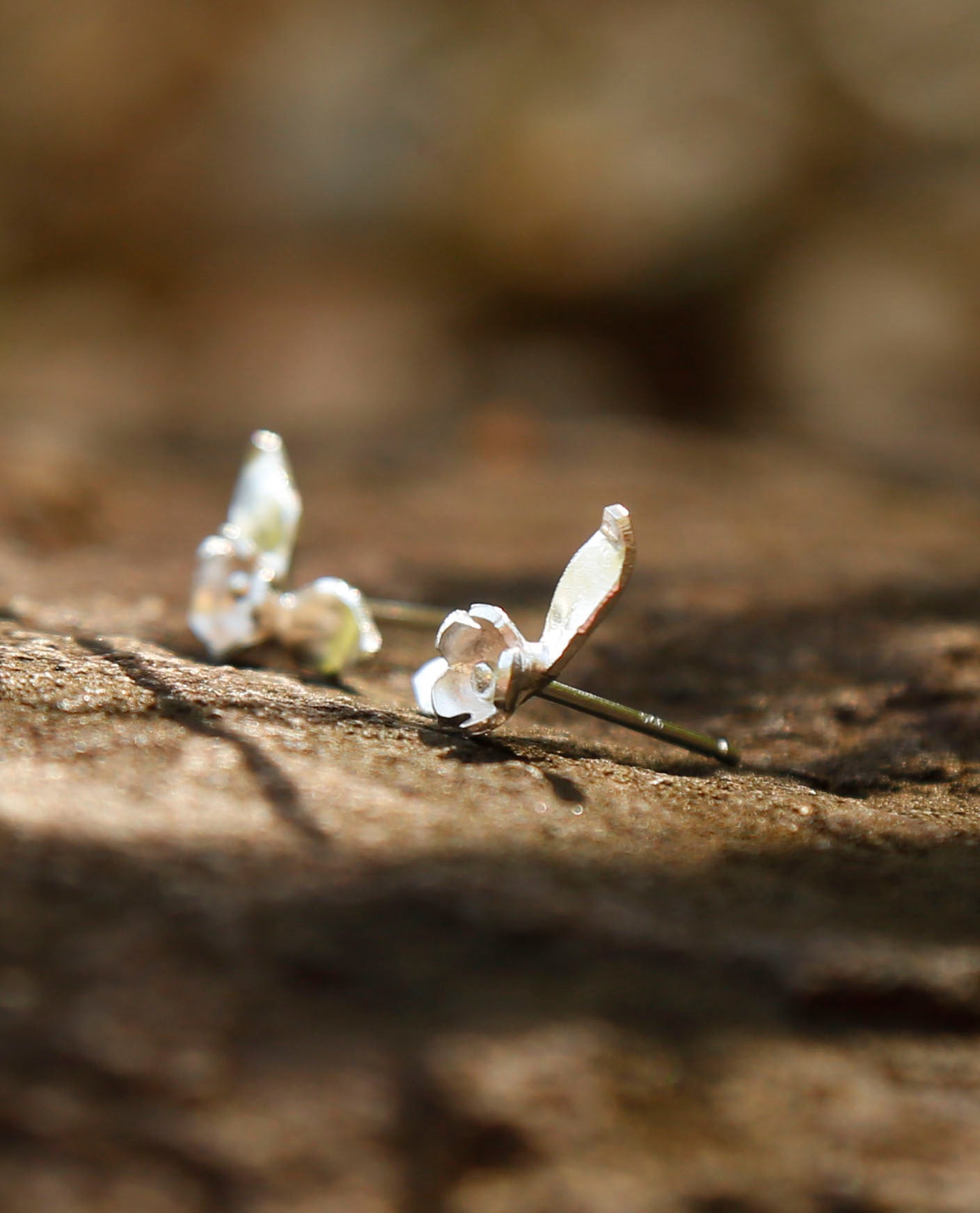 daisy leaf earrings | solid silver