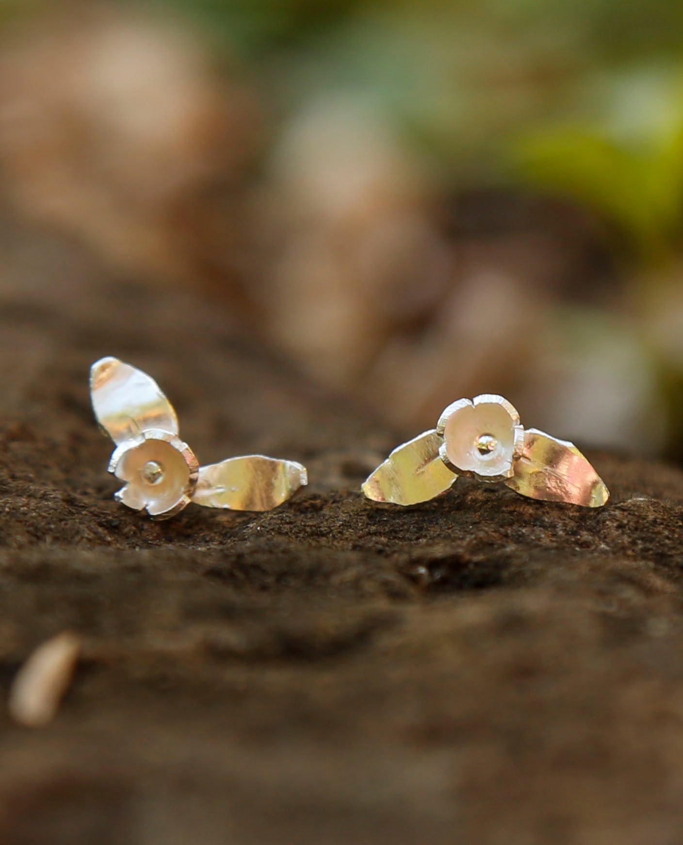 daisy leaf earrings | solid silver