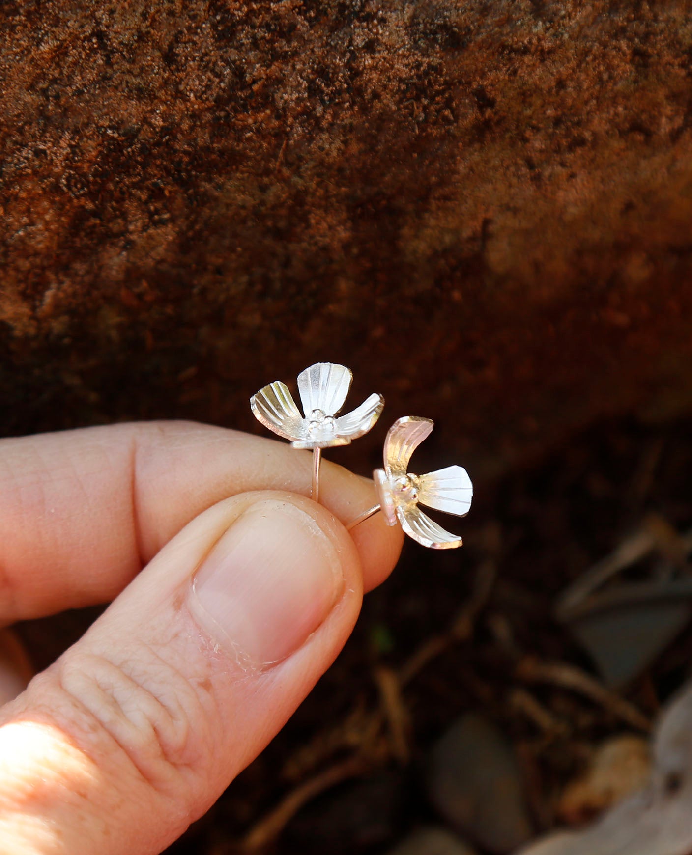 gilliflower earrings | solid silver