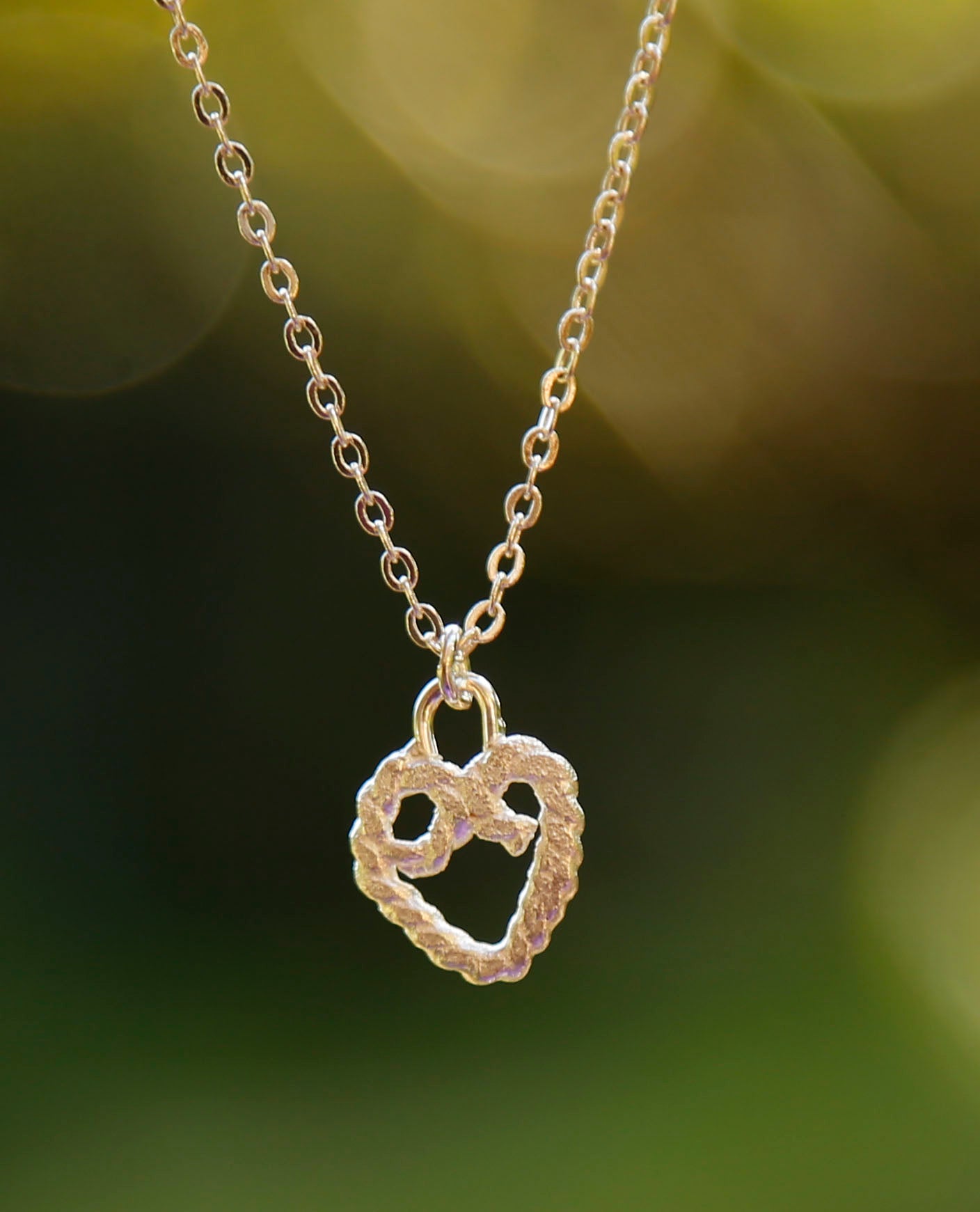 rope heart necklace | solid silver