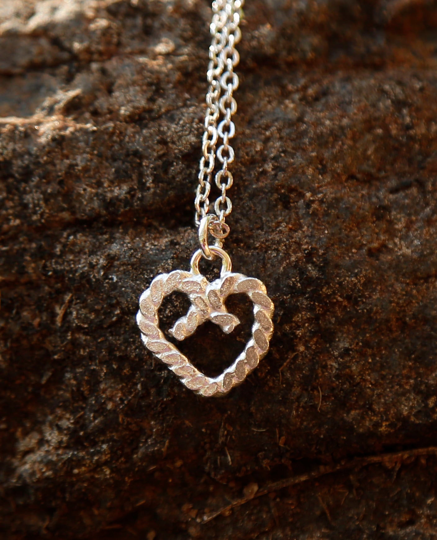 rope heart necklace | no.2 | solid silver