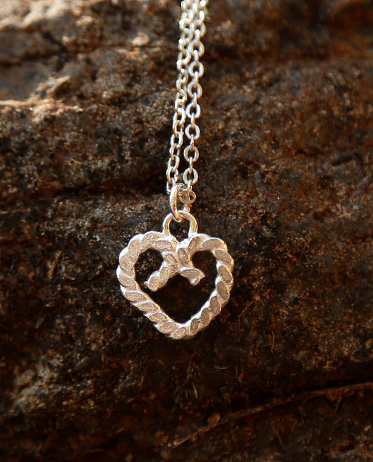 rope heart necklace | no.2 | solid silver