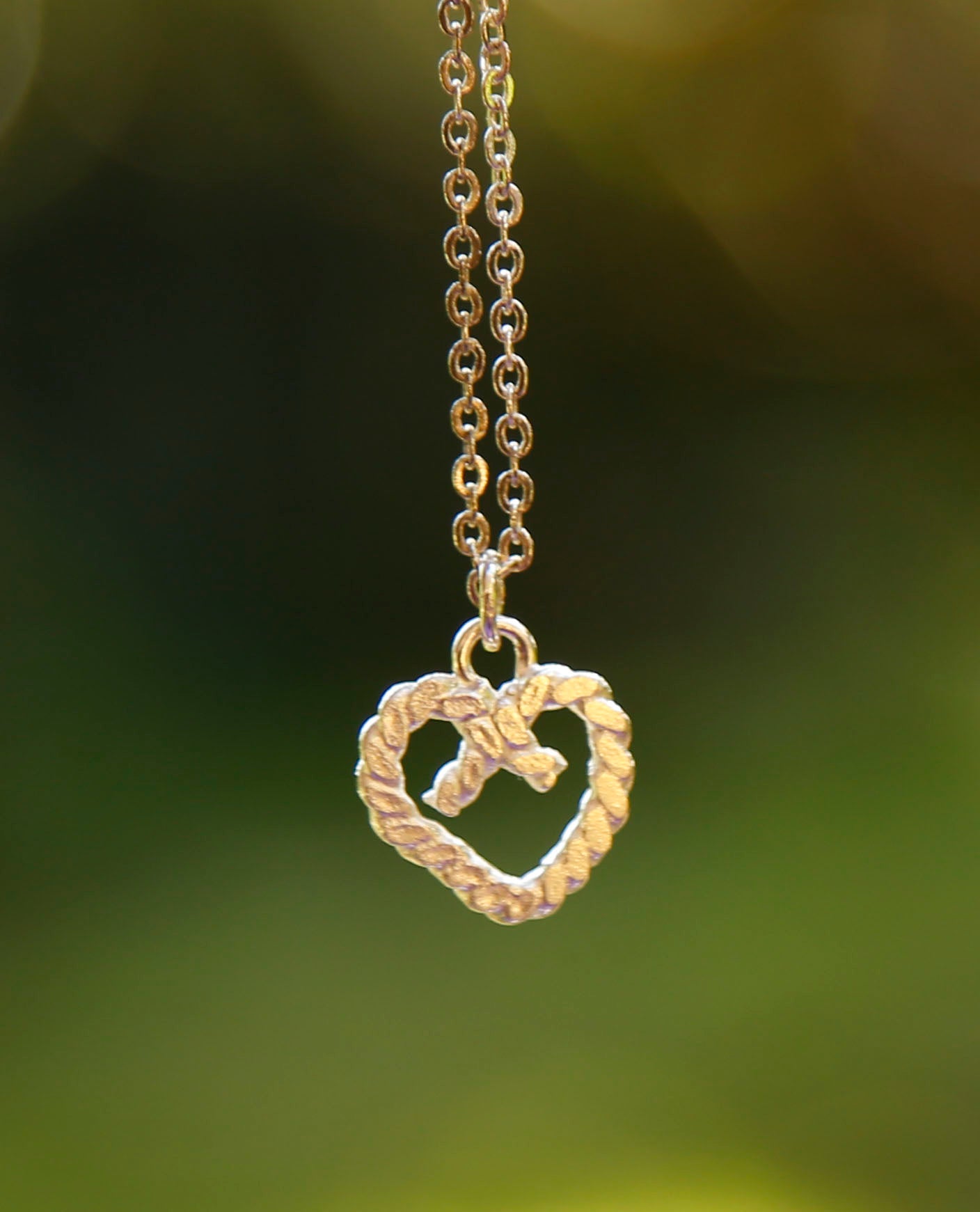 rope heart necklace | no.2 | solid silver
