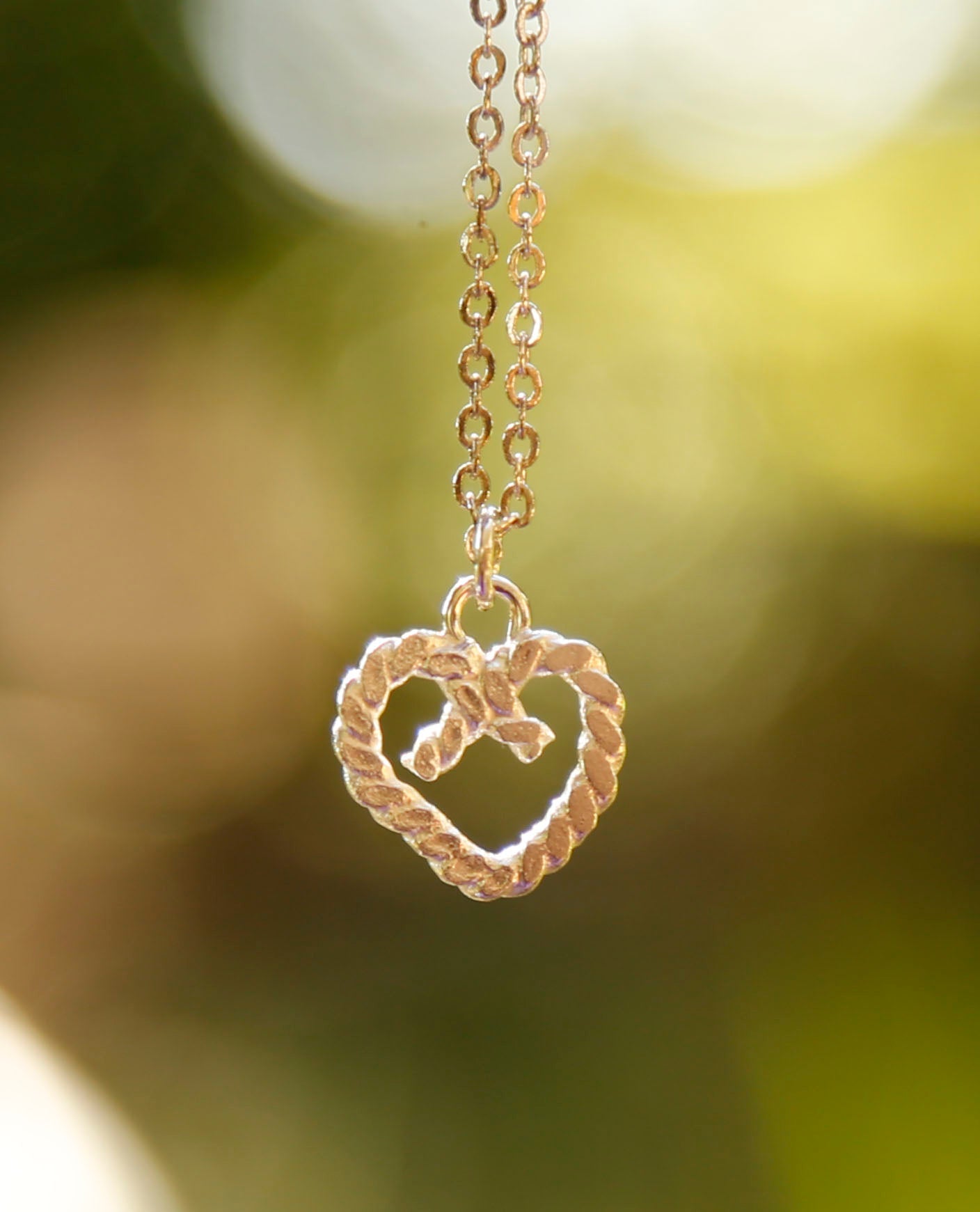 rope heart necklace | no.2 | solid silver