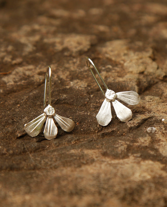 echinacea flower earrings | solid silver