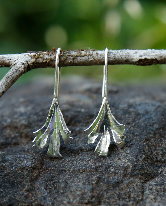 staghorn fern earrings | solid silver