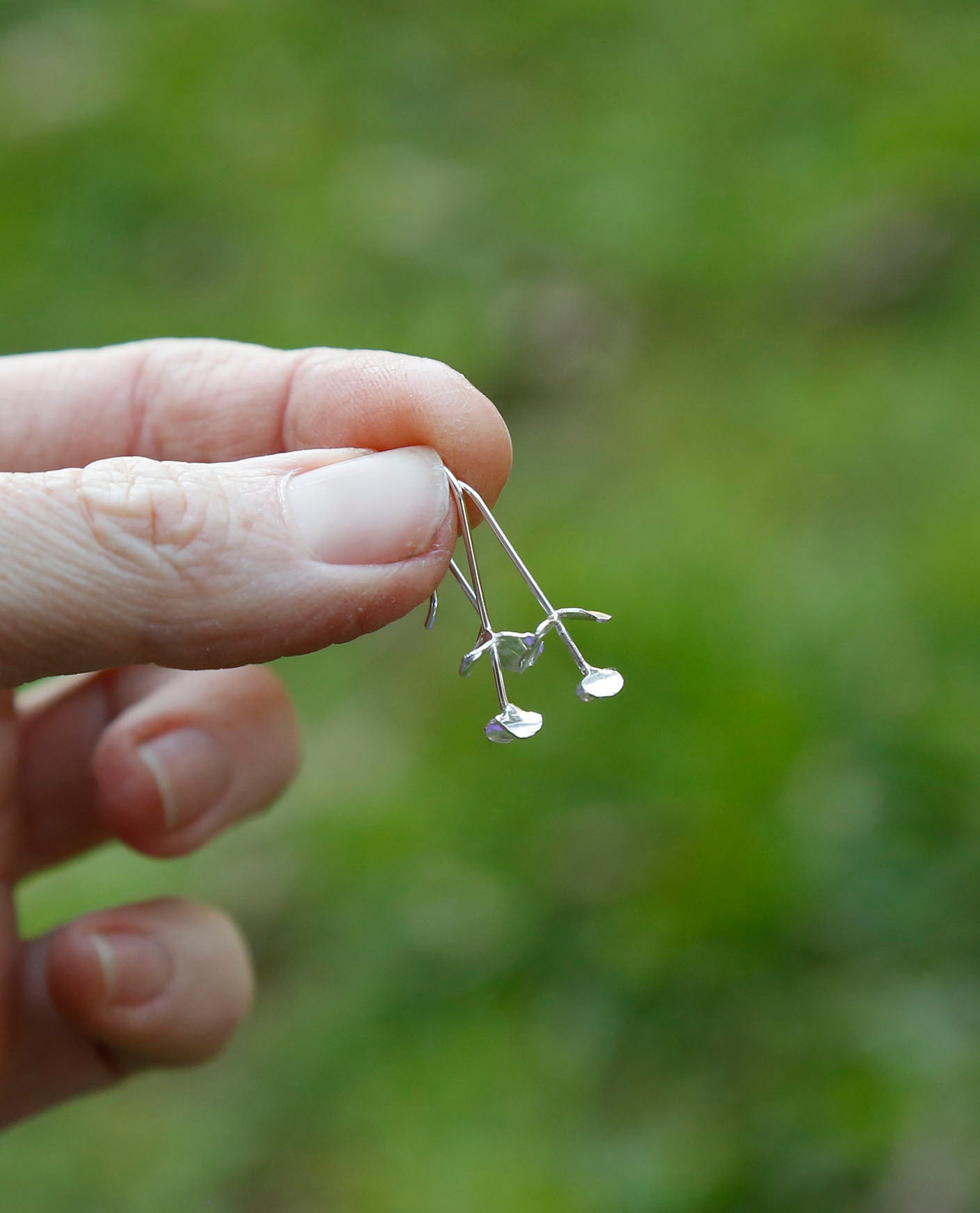 silver dollar gum earrings | solid silver