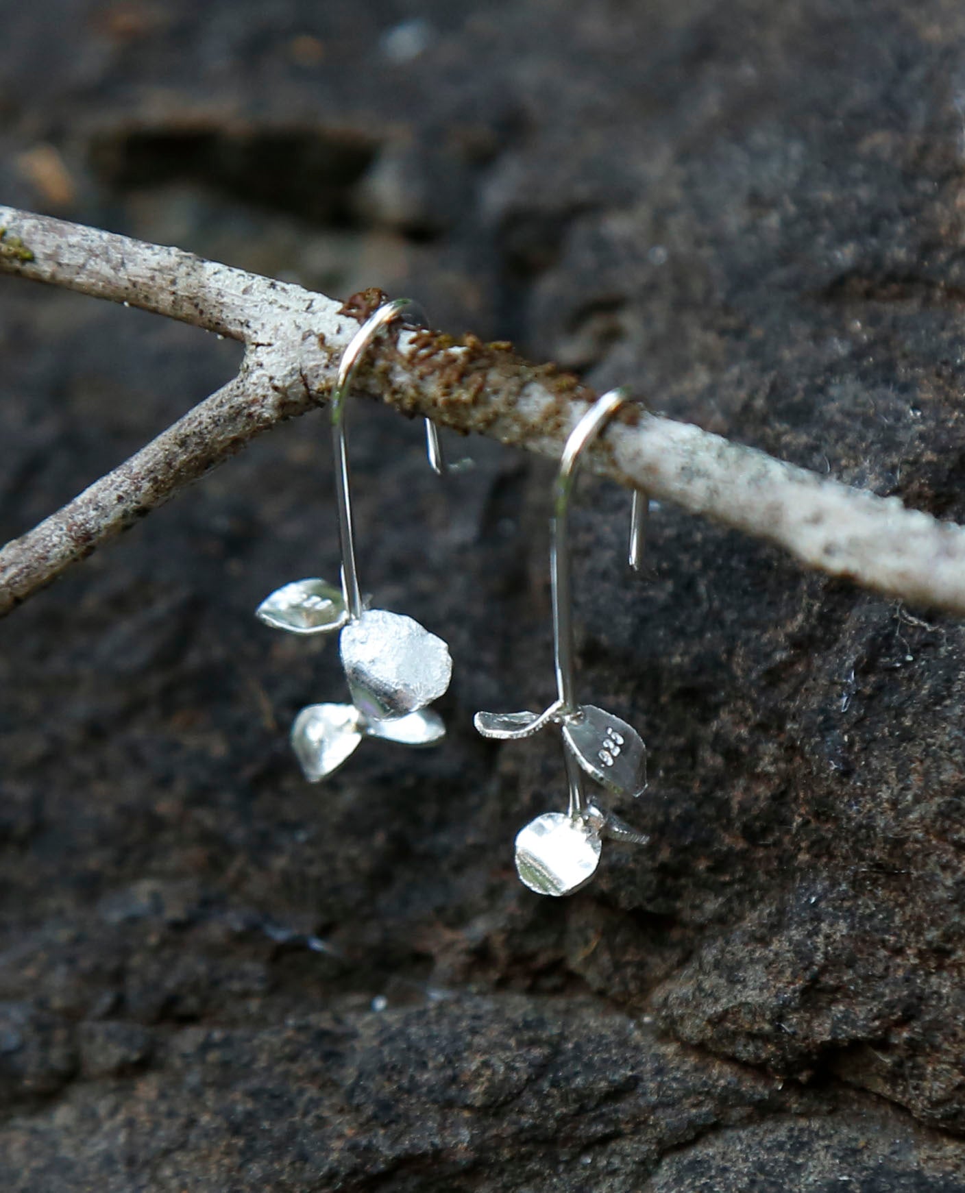 silver dollar gum earrings | solid silver
