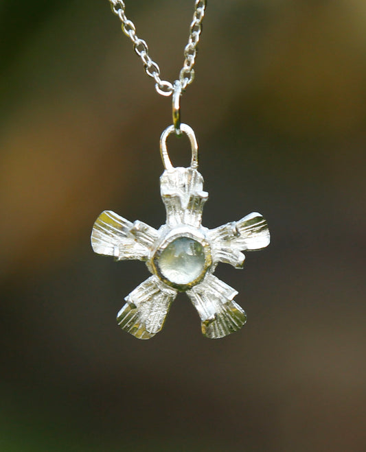 aquamarine pendant | solid silver