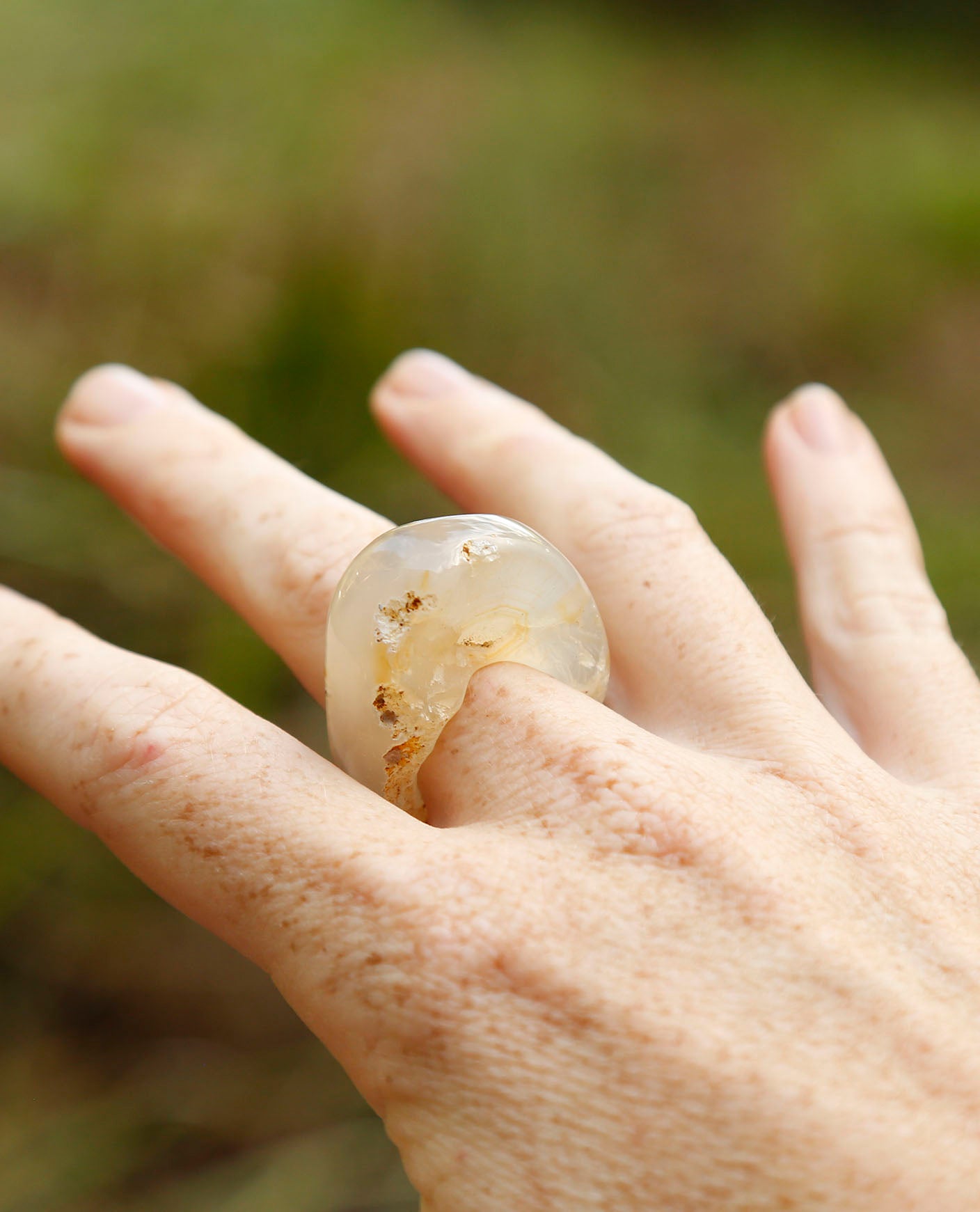 pitted | solid stone