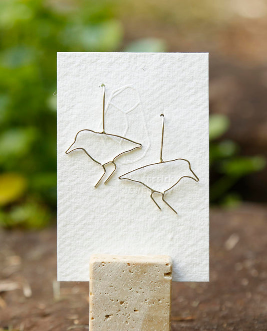 bird earrings | pied oyster catcher | solid silver