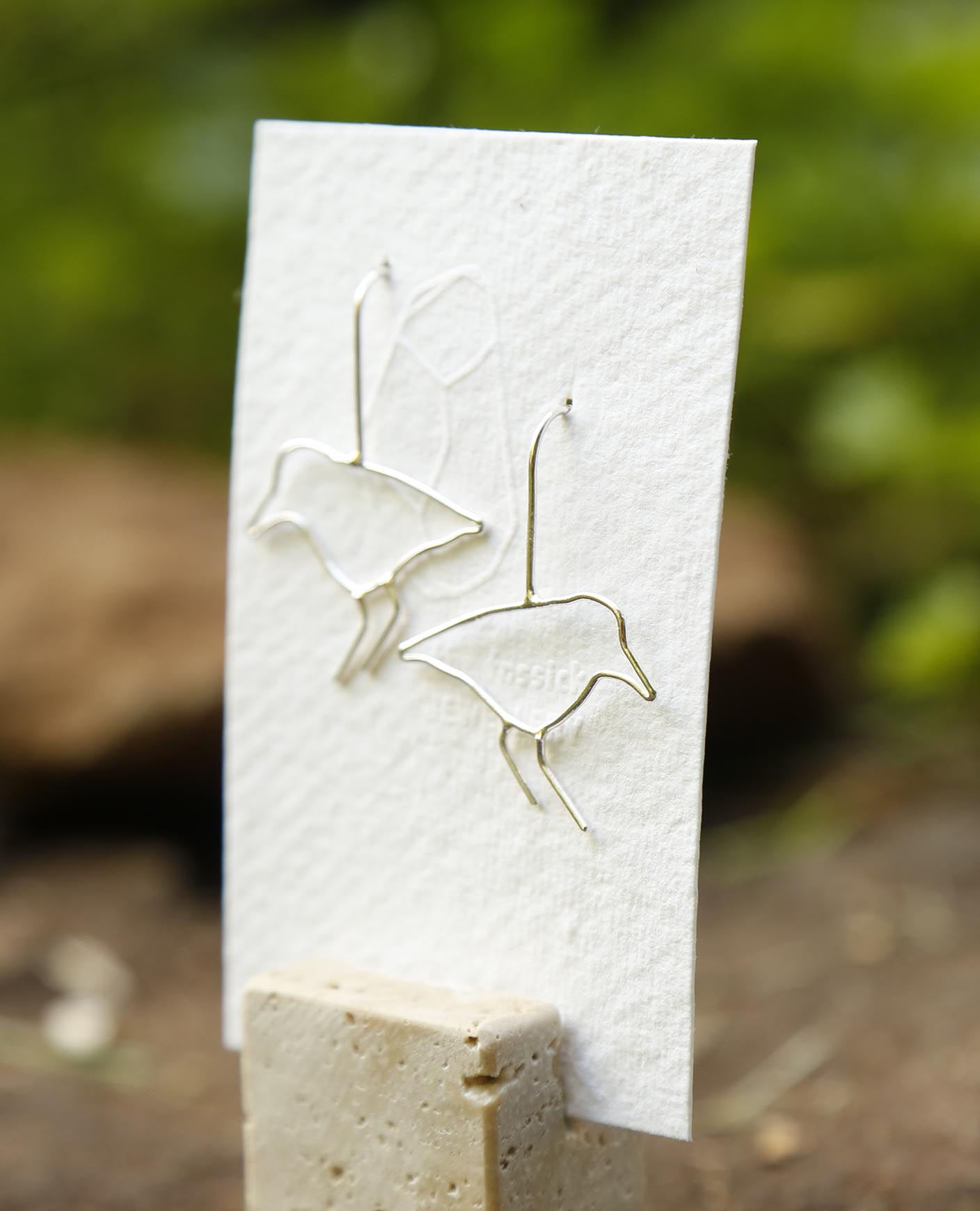 bird earrings | pied oyster catcher | solid silver