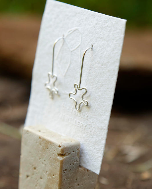 flower earrings | daisy | solid silver