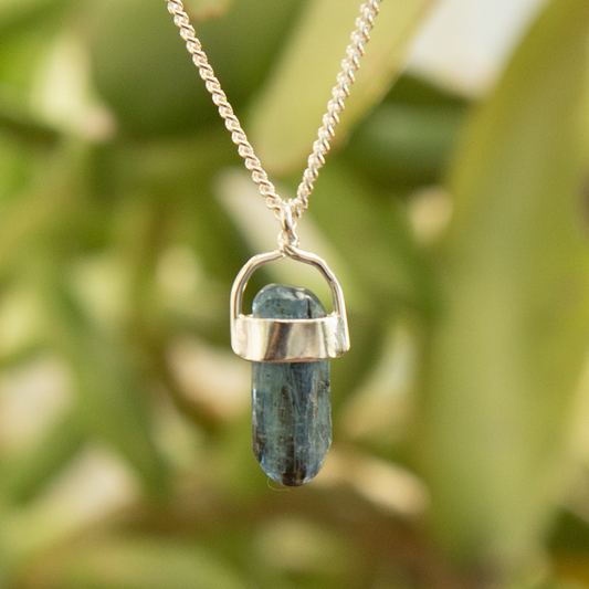 kyanite pendant | solid silver