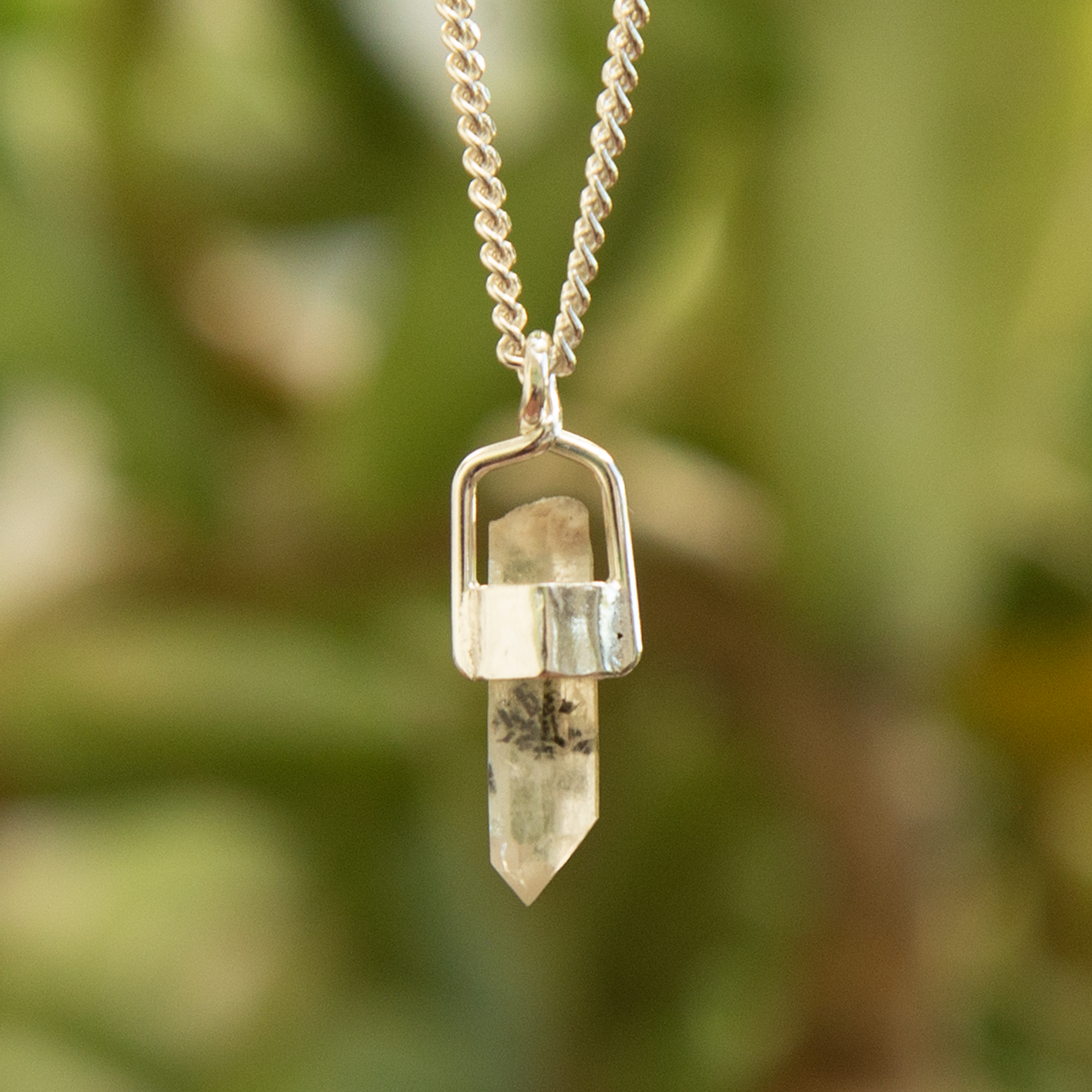 tourmaline quartz crystal pendant