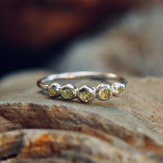 Peridot Ring in Sterling Silver