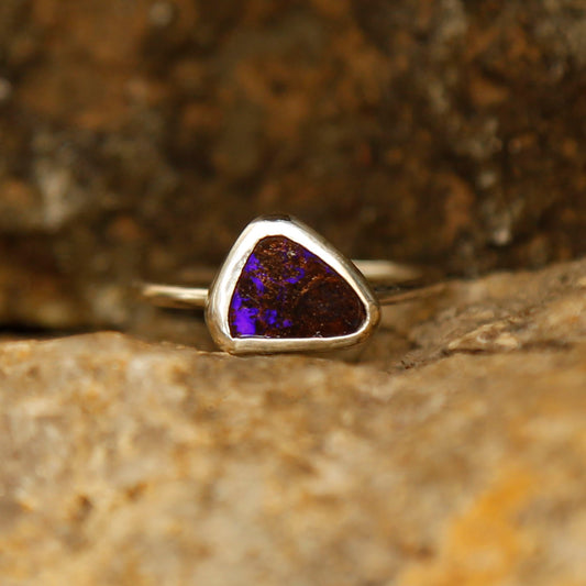 boulder opal ring | M