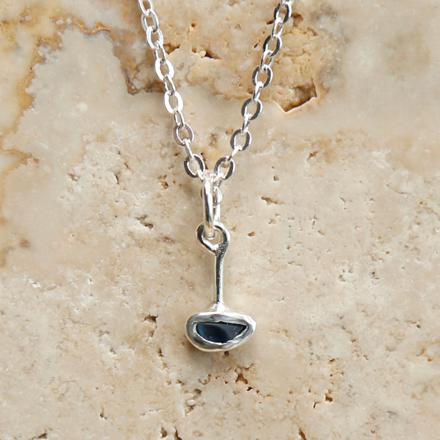 sapphire pendant | solid silver