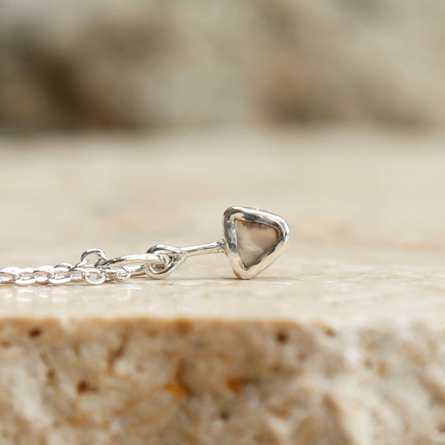zircon pendant | solid silver
