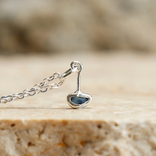 sapphire pendant | solid silver