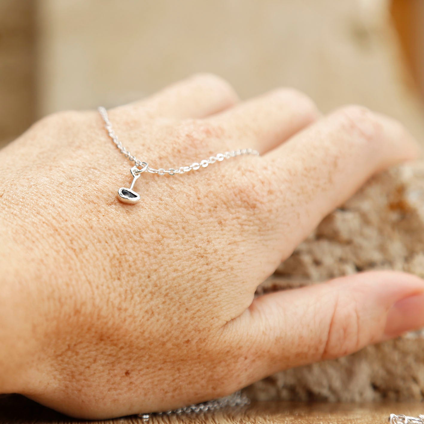 sapphire pendant | solid silver