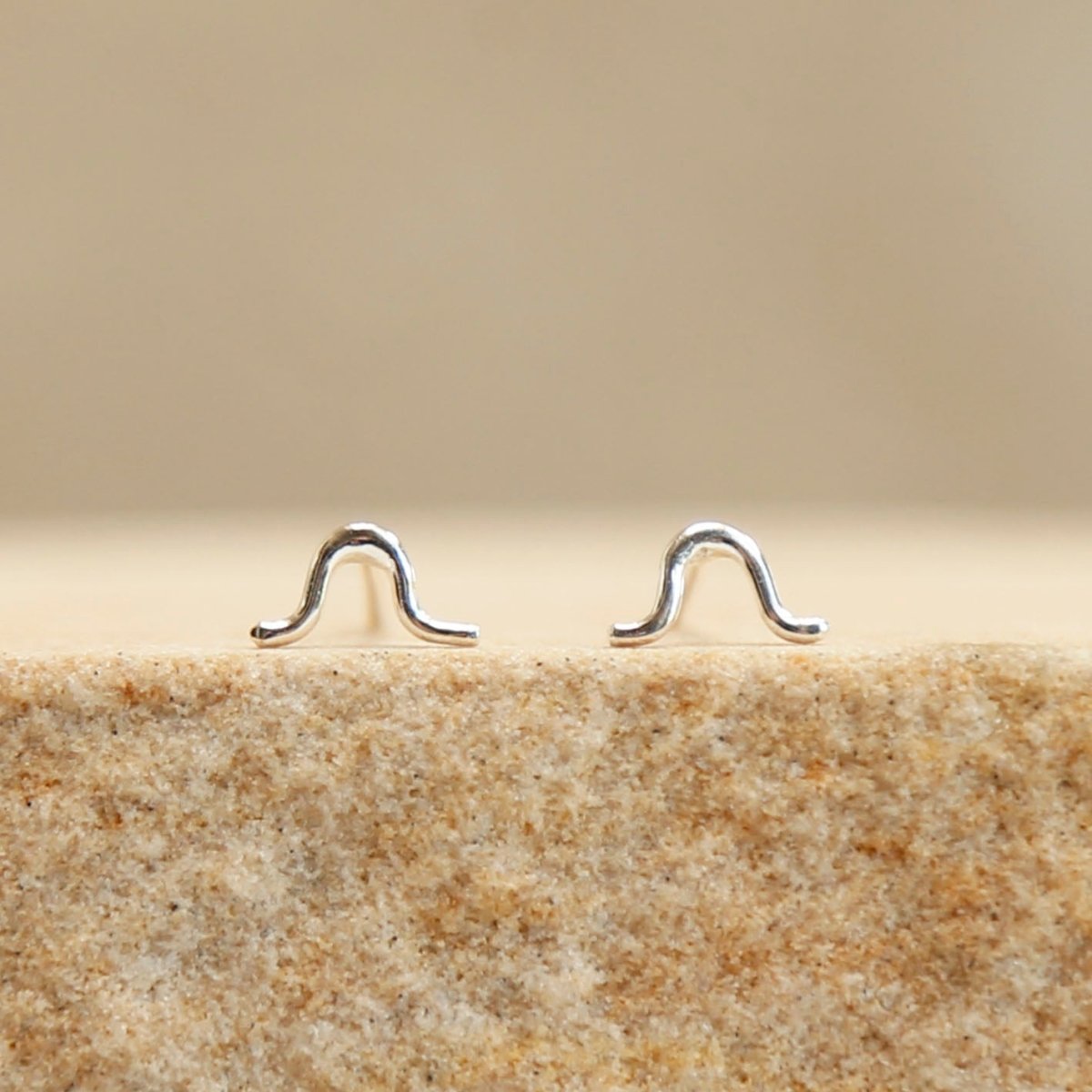 sterling silver caterpillar studs