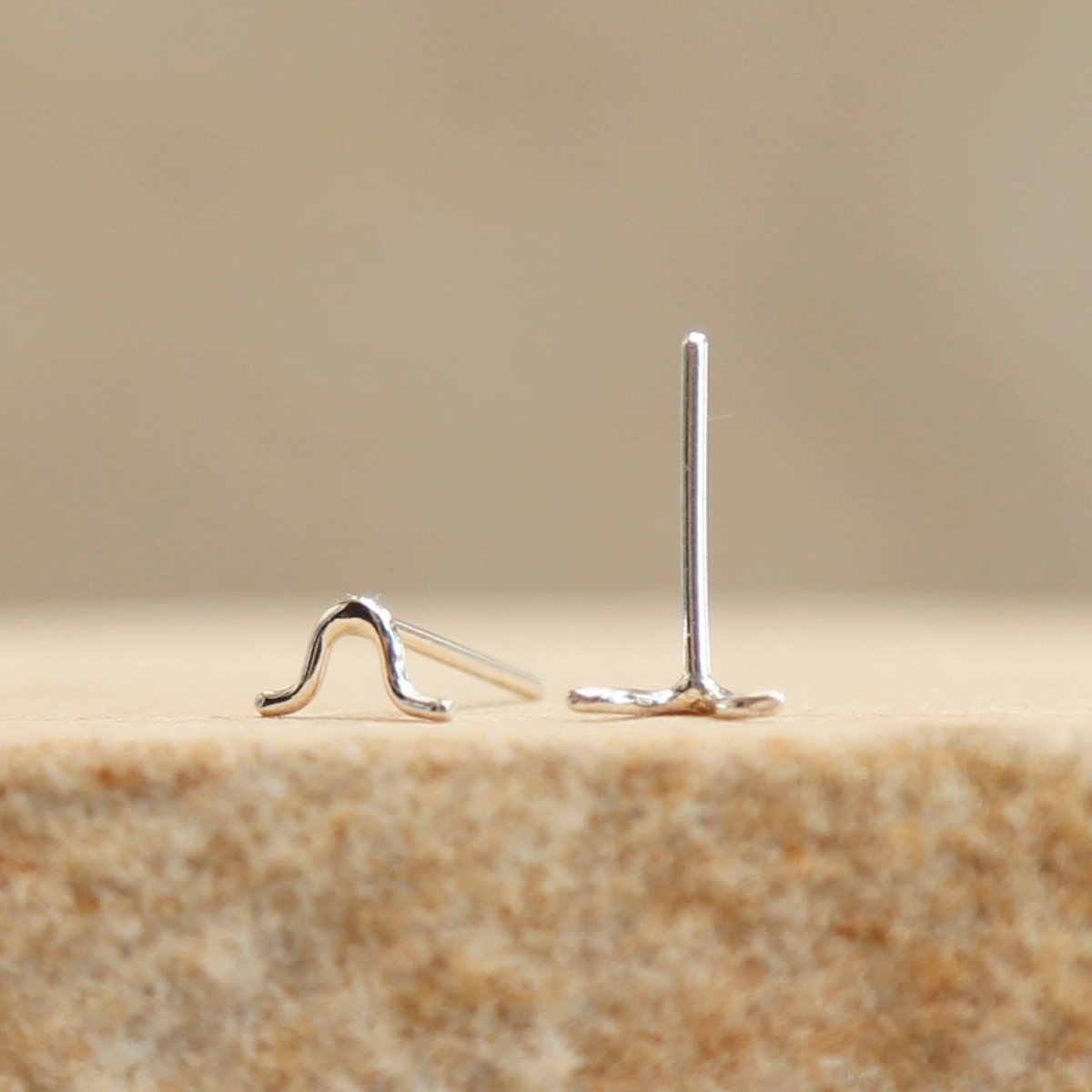 unique sterling silver caterpillar studs