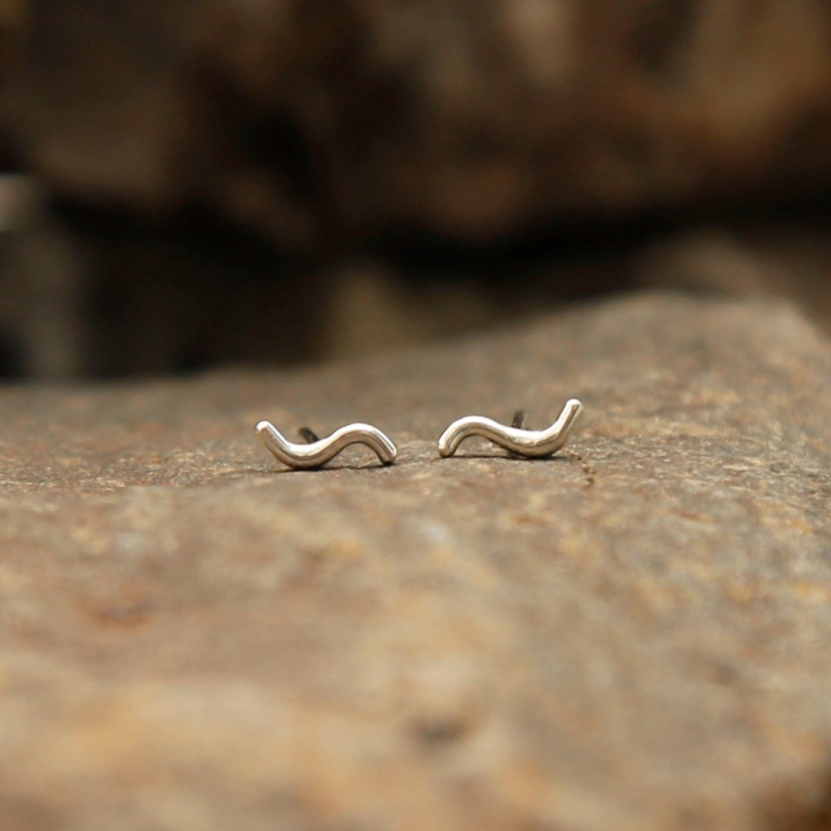 caterpillar studs | solid silver