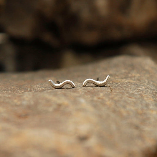 caterpillar studs | solid silver