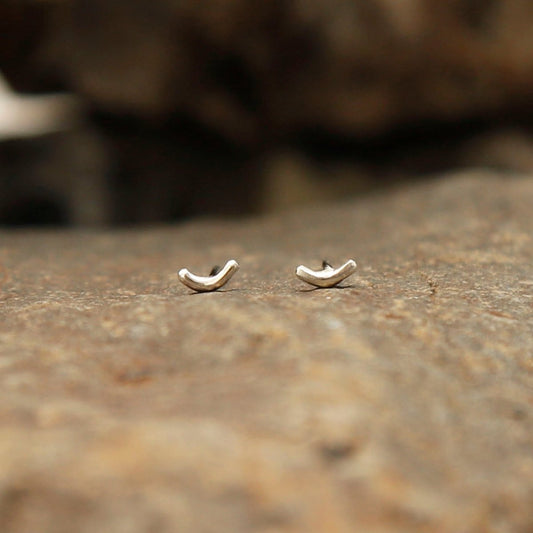 smile studs | solid silver